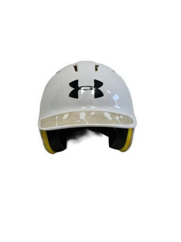 Used Under Armour Uabh2-110 Jr Osfm Batting Helmet No Mask White 11692-s000152183