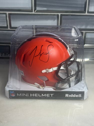 Josh Gordon Signed Cleveland Browns Riddell Mini Helmet Beckett Witness Auto COA