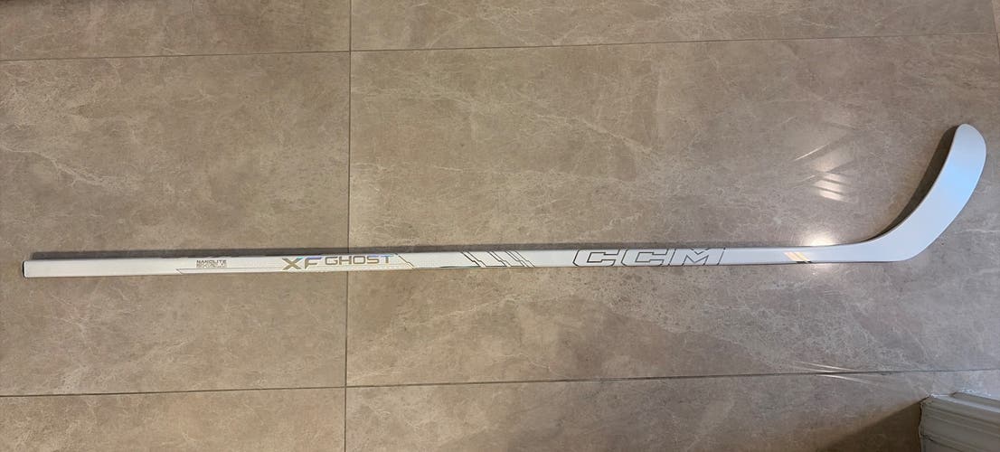 Senior CCM XF Ghost Right Handed Hockey Stick P29 75 Flex (New) White