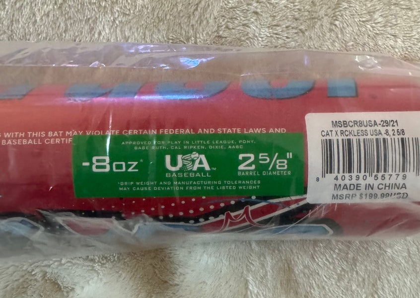2026 Marucci Rckless Alloy USABat Certified Bat (-8) 21 oz 29" (New)