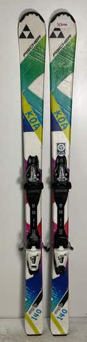 Kid's Fischer 140cm All Mountain Koa Skis With Fischer FJ7 Bindings (Used)(SY3006)