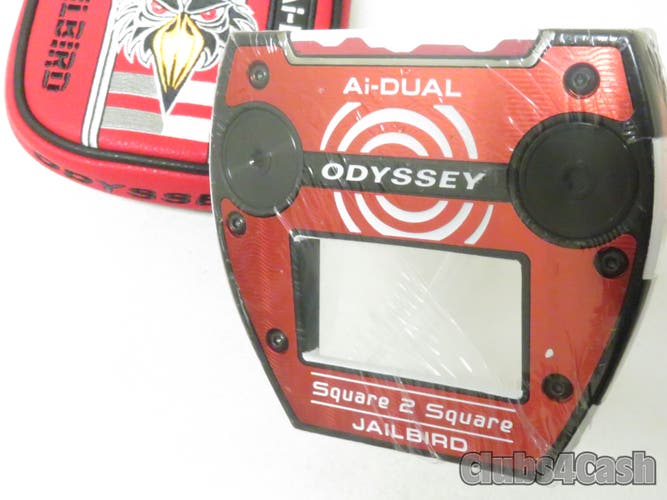Odyssey AiDual Square 2 Square JailBird Putter Center Shaft 35" +Cover ... NEW