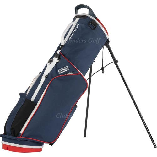 NEW Ping Moonlander Navy/Red/White 4-Way Golf Stand Bag w/ Raincover
