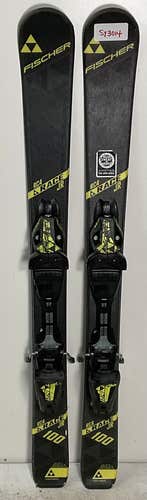 Kid's 100cm Fischer RC4 Race Jr Skis With Fischer FJ4 Bindings (Used)(SY3014)