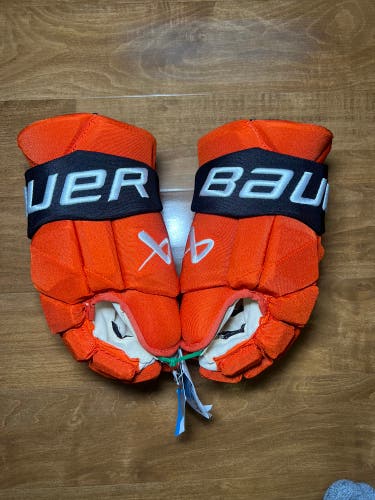 Trevor Zegras NHL Pro Stock Anaheim Ducks Bauer Vapor Hyperlite Gloves 14"
