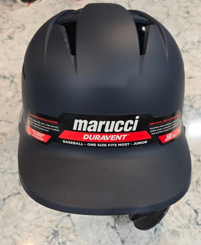 Marucci Duravent Batting Helmet JR 6 1/2 -7 1/8 Matte Navy with Jaw Guard (New)