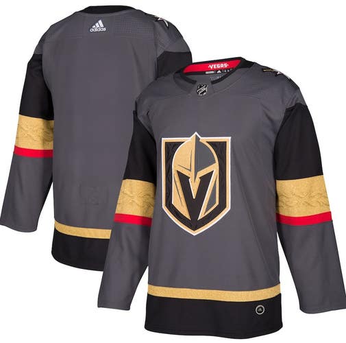 Vegas Golden Knights Men's adidas Gray Alternate Authentic Blank Jersey Size 52