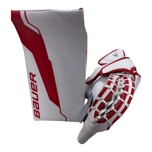 White and Red Bauer Supreme Shadow Regular (New)