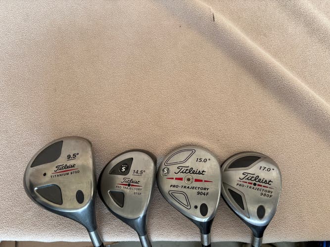 Men's Titleist Pro-Trajectory Right Handed Clubs (Full Set) Stiff Flex 4 Pieces (Used)