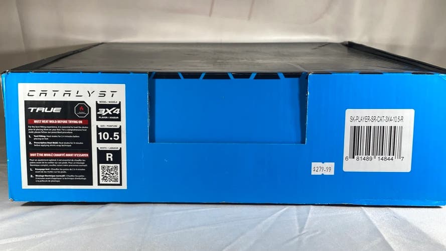 True Catalyst 3x4 Hockey Skates Regular Width Senior Size 10.5 (New)