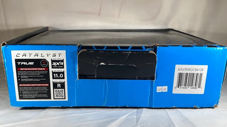 True Catalyst 3x4 Hockey Skates Regular Width Senior Size 11 (New)