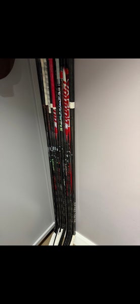 Bundle of 11 Intermediate Right Handed Hockey Stick Mid Pattern 55 Flex Pro Stock (Used)