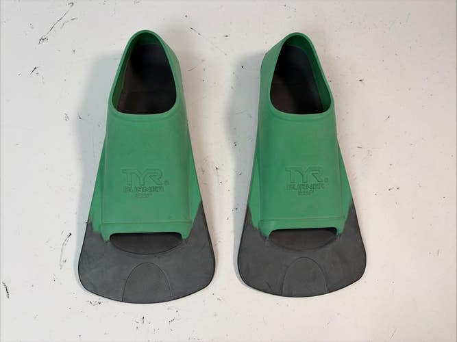 TYR Burner EBP Green Training Swim Fins, 89A S 5-7 (38-40)