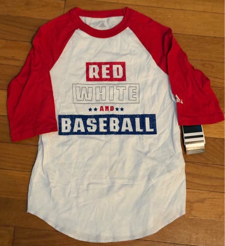 Red XS Boys Adidas Shirt (New)