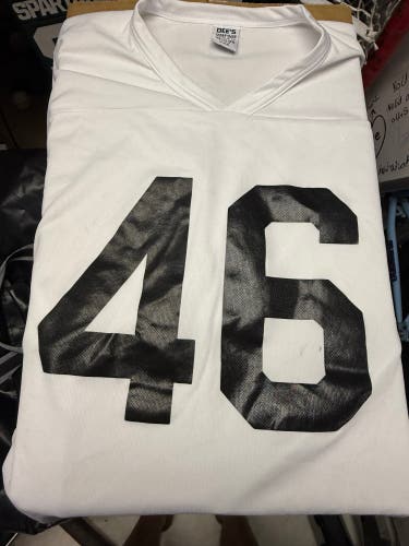 White Goalie Cut Adult Unisex Jersey (Used)