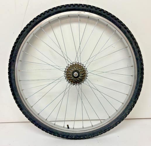 Vintage Araya AP-21 7-Speed 36-Spoke 26" Bolt-On Rear Wheel Shimano HG20 +Tire