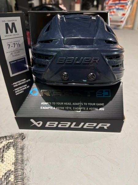 Medium Navy Bauer Re-Akt 3D Helmet (Used)