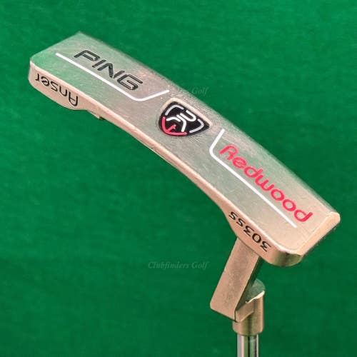 Ping Redwood ANSER 303ss Red Dot Nickel 35" L-Neck Putter w/ Super Stroke