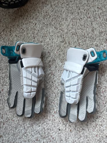 White Maverik Shift Lacrosse Gloves (New)