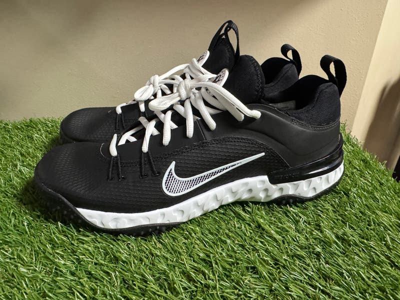 Nike Huarache 9 Elite TF LAX Turf Lacrosse Shoes Black White  display picture 3