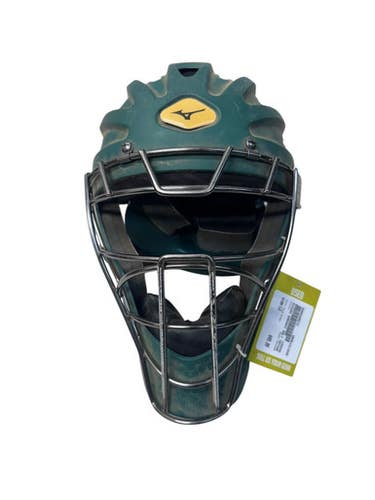 Used Mizuno Msch255 Catchers Helmet W Mask Dark Green Lg 11835-s000209272