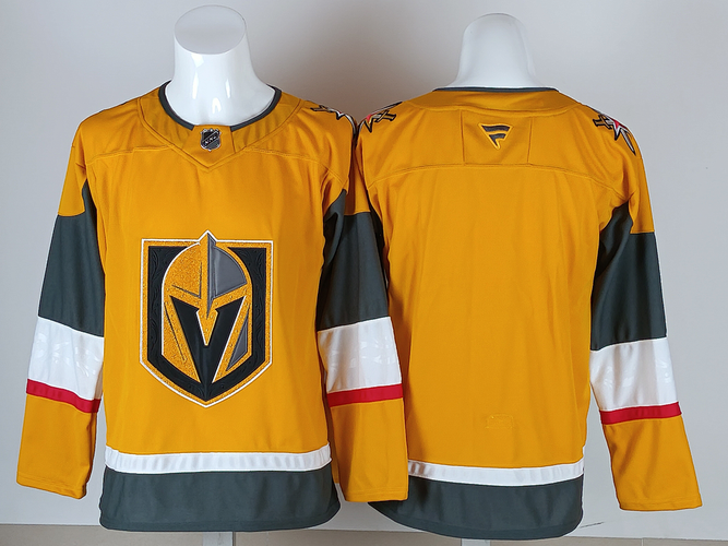 Men's Vegas Golden Knights Gold Stitched Jersey Retro Ice Hockey Jersey Size 52