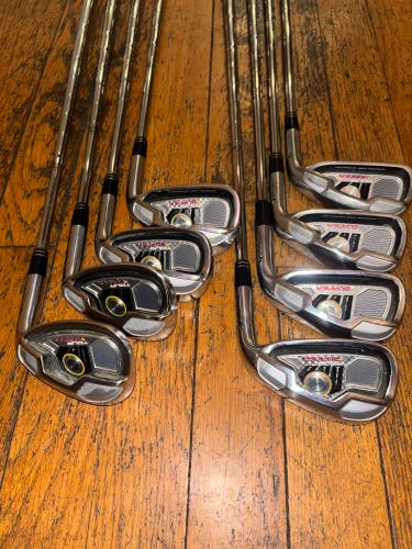 Men's TaylorMade Burner Tour PrefferedRight Handed Iron Set Stiff Flex 8 Pieces (5-9-PW-SW-LW) (Used