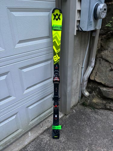 Volkl Racetiger SL 157 cm Racing Skis With Bindings Max Din 18 (Used)