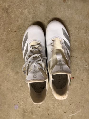 White Men's Size M 10.0 (W 11.0) Adult Adidas Cleats (Used)