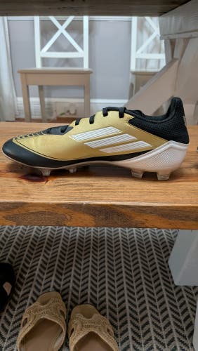 Adidas F50 Messi Soccer Cleats – Black / White / Gold – Men's Size 6.5