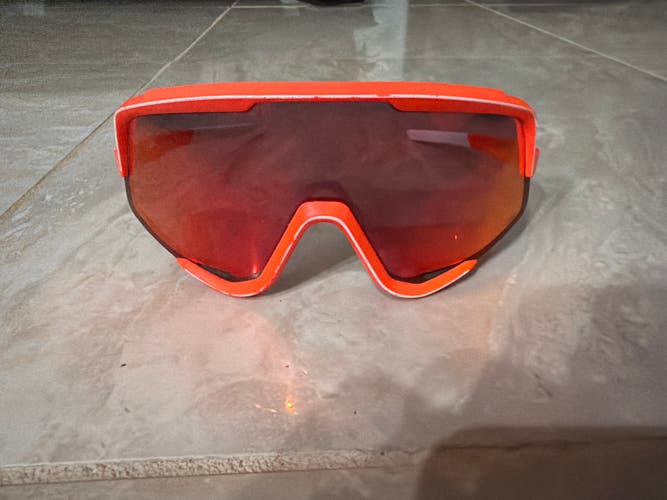Orange Unisex Adult One Size Fits All Adult Unisex 100% Sunglasses (Used)