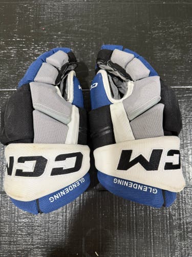CCM Pro Model Gloves 14" Pro Stock (Used) Lightning Reverse Retro