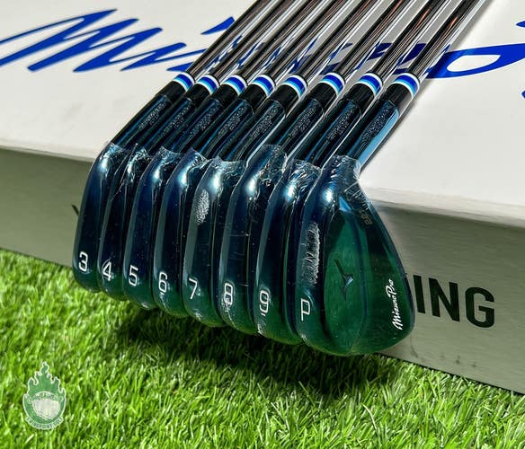 New Mizuno Pro 221 Limited Blue Ion Forged Irons 3-PW S400 Stiff Steel Golf Set