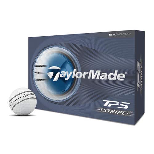 Taylor Made TP5 Stripe Golf Balls (White, 24pk) 2 Dozen 2dz NEW