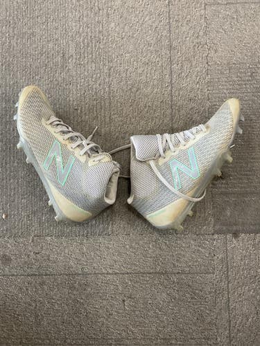 Used New Balance Burn X Lax Cleats Mens Grey Senior 7.5 11614-s000238460