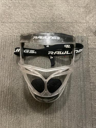 Used Rawlings Face First Bb Sb Fielders Mask Clear One Size 11614-s000238353