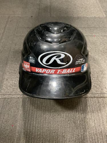 Used Rawlings Vapor T Ball Batting Helmet No Mask Black S M 11614-s000238351