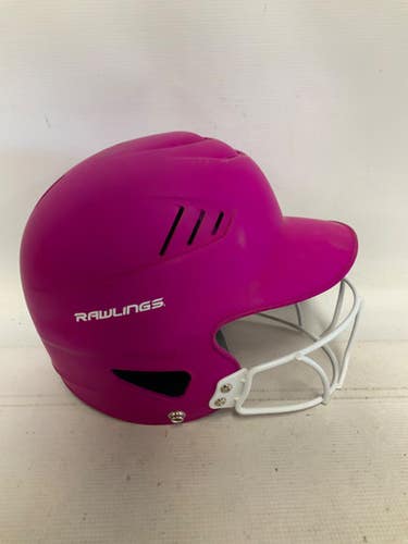 Used Rawlings Rcfh Batting Helmet W Mask Purple Sm 11823-s000039937