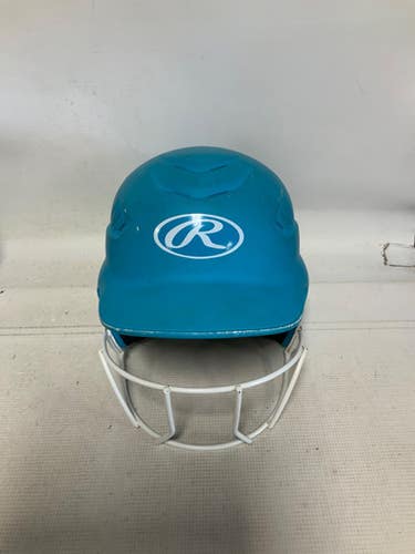 Used Rawlings Batting Helmet W Mask Teal Md 11823-s000039917