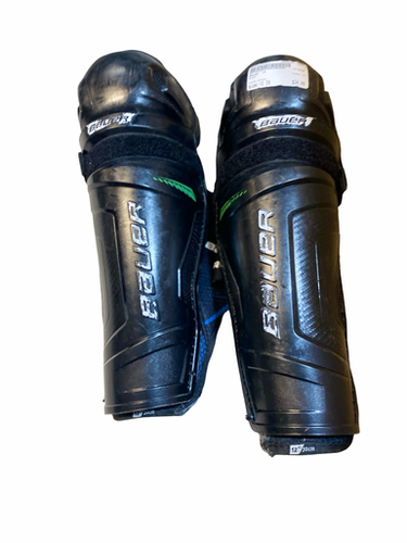 Used Bauer 1x Junior Shin Guards Black 12" 11706-s000379951