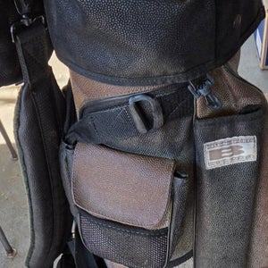 VERY NICE HEAVY DUTY 6 WAY BLENDEN SPORT BUSH WACKER LEATHER CART GOLF BAG AZ326
