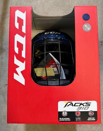New CCM Tacks 310 Helmet | Medium w/ FM680 Cage