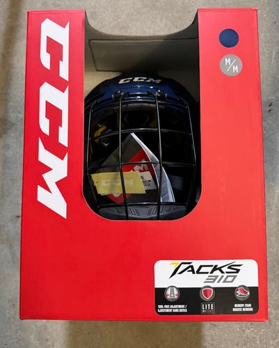 New CCM Tacks 310 Helmet | Medium w/ FM680 Cage