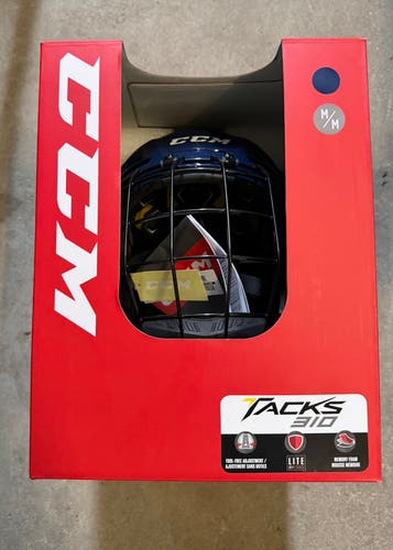New CCM Tacks 310 Helmet | Medium w/ FM680 Cage