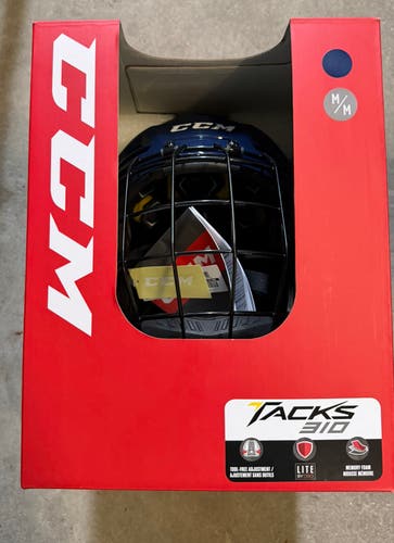 New CCM Tacks 310 Helmet | Medium w/ FM680 Cage