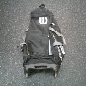 Used Wilson Catchers Wheel Bag Bb Sb Player Wheeled Bag Black 11339-s000200846