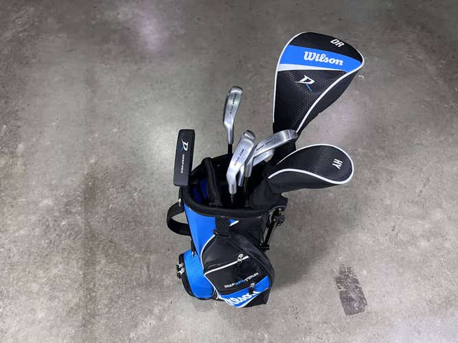 Wilson Deep Red Tour Junior Club Set Driver FW Hyb Irons Putter RH Bag 60"-63"