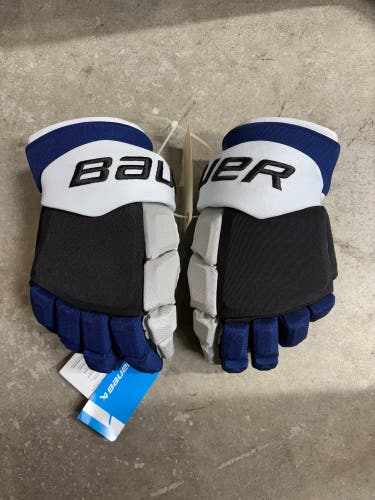 15” Bauer Mach Gloves Tampa Bay Lightning Pro Stock (Like New) NHL