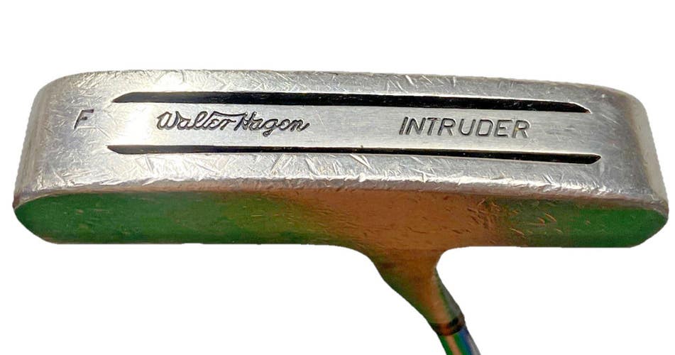 Walter Hagen Intruder Model F Slotted Wishbone Putter RH Steel 35.5" Great Grip