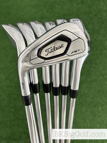 LH Titleist AP3 718 Iron Set 5-48 / True Temper AMT Red Regular